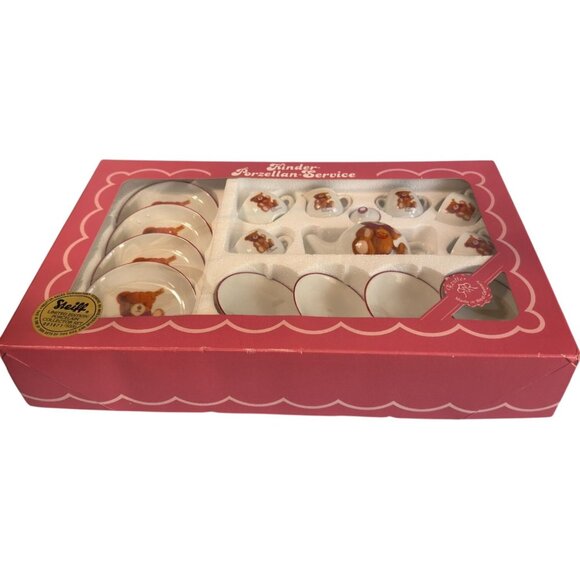 Steiff Reutter Porcelain Tea Set Teddy Bear Design Childrens Limited Edition - Picture 3 of 6